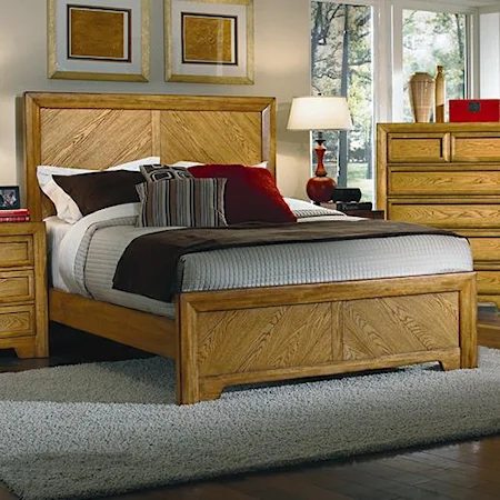 King Panel Bed with Low Profile Footboard